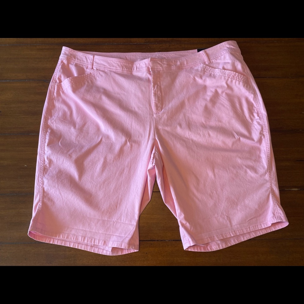 NWT Lane Bryant Pink Bermuda Shorts - Size 28